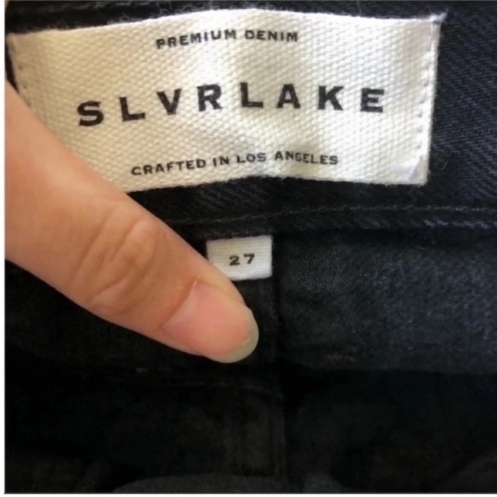 NWT SLVRLAKE London High Rise Straight Leg Jeans Black - Picture 5 of 10